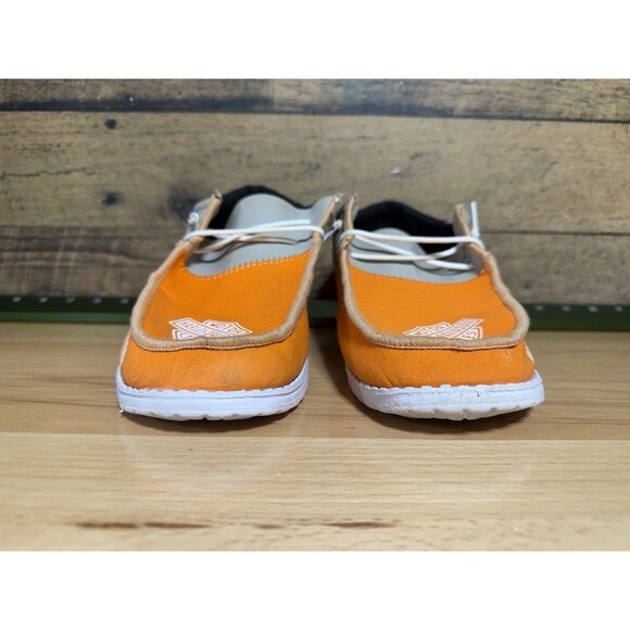 Harley-Davidson x Hey Dude Women's 10.5 Or Men’s 8.5 Slip-On Shoes Orange Black - Picture 10 of 11